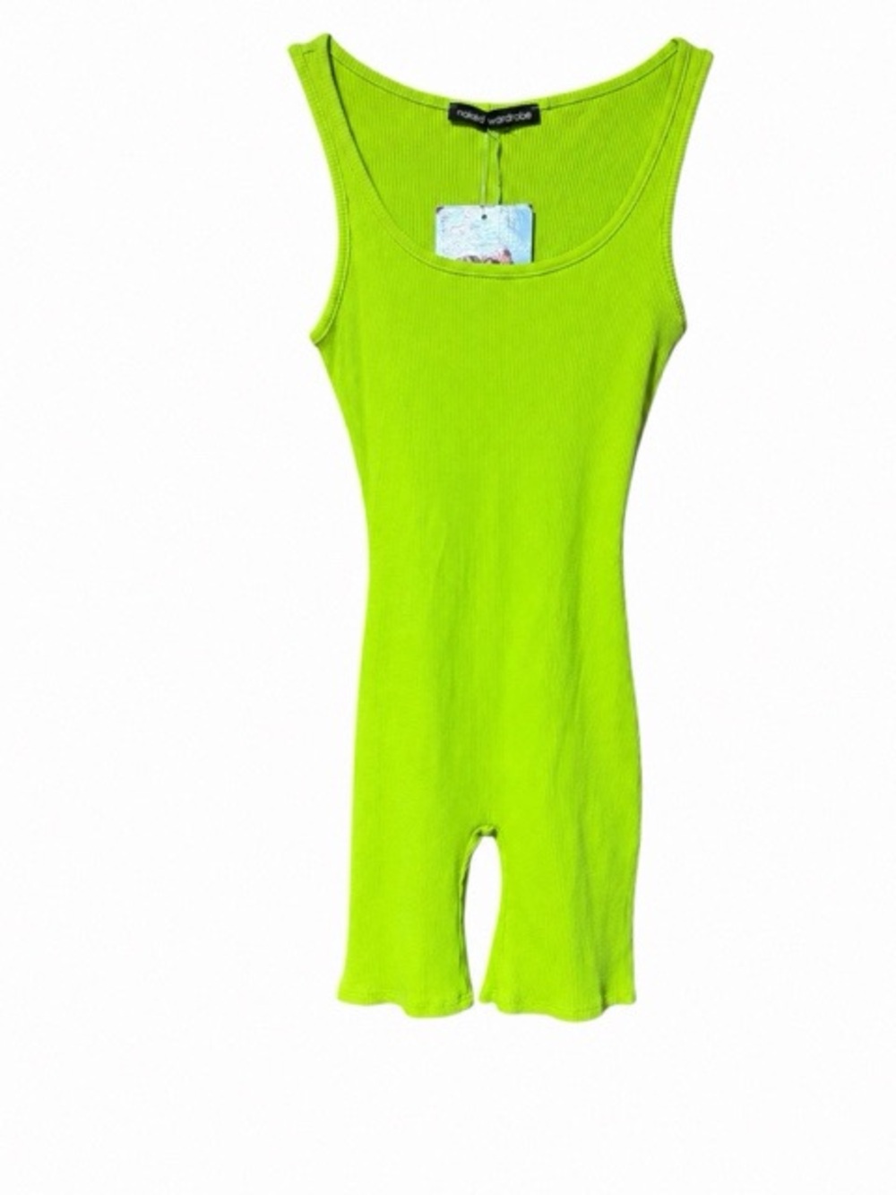 Naked Wardrobe Ribbed Knit Bodycon Romper NWT